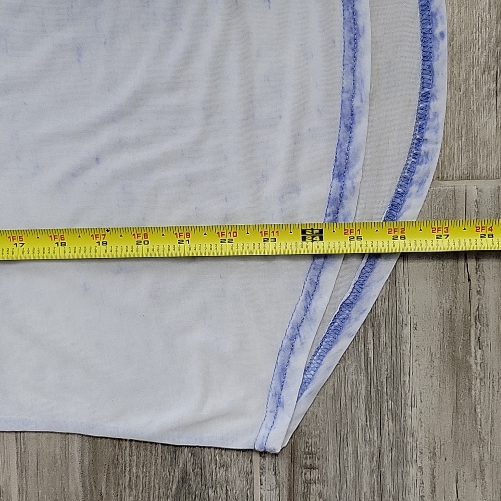 Exist Sheer White and Blue jersey style tee shirt size small 🛍 - Picture 8 of 11